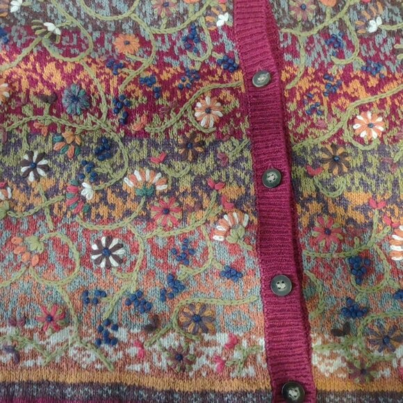 Talbots Multicolor Patterned Cardigan - Picture 9 of 9